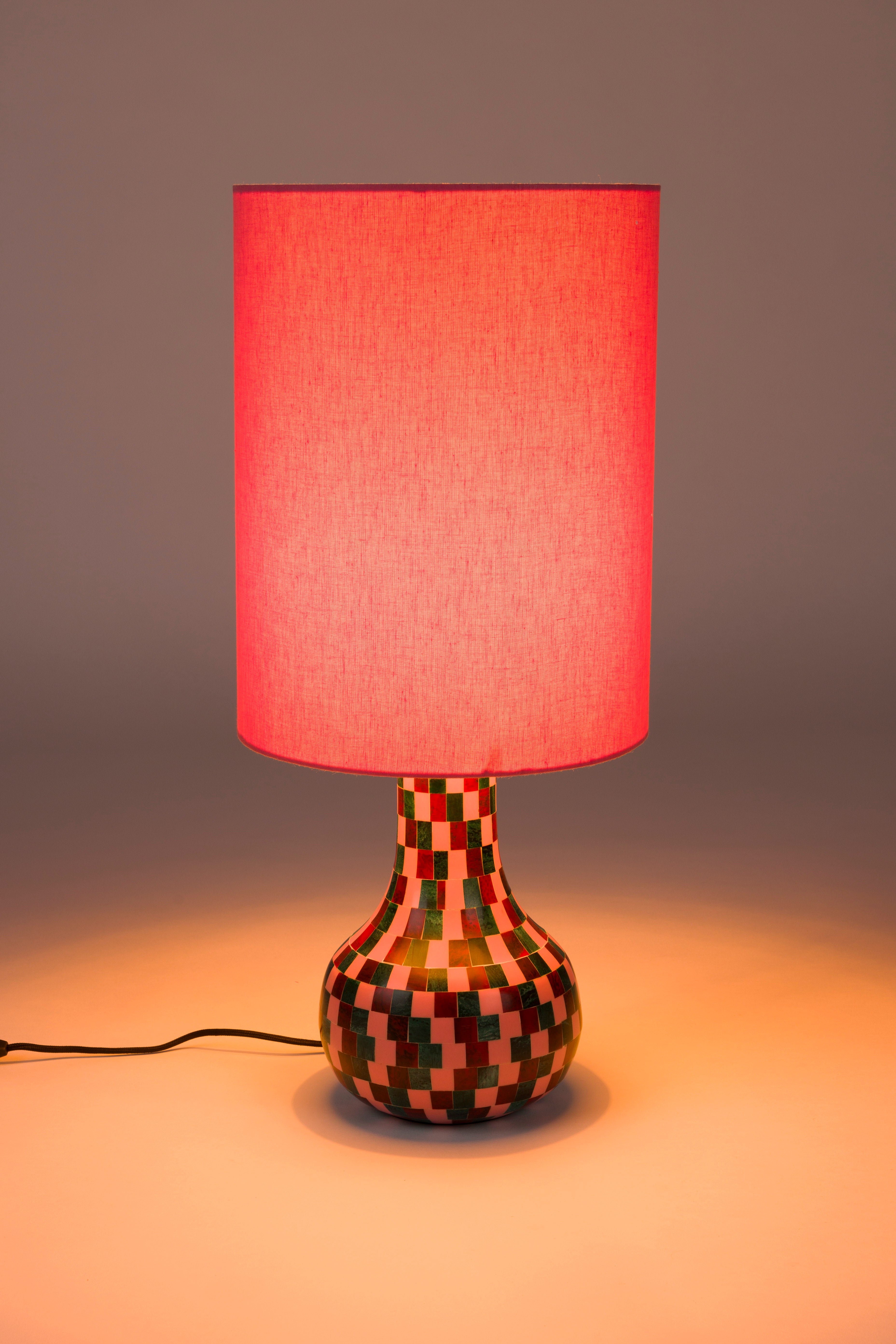 Bold Monkey Don't Be Afraid of Colour Blocks Pink Table Lamp
